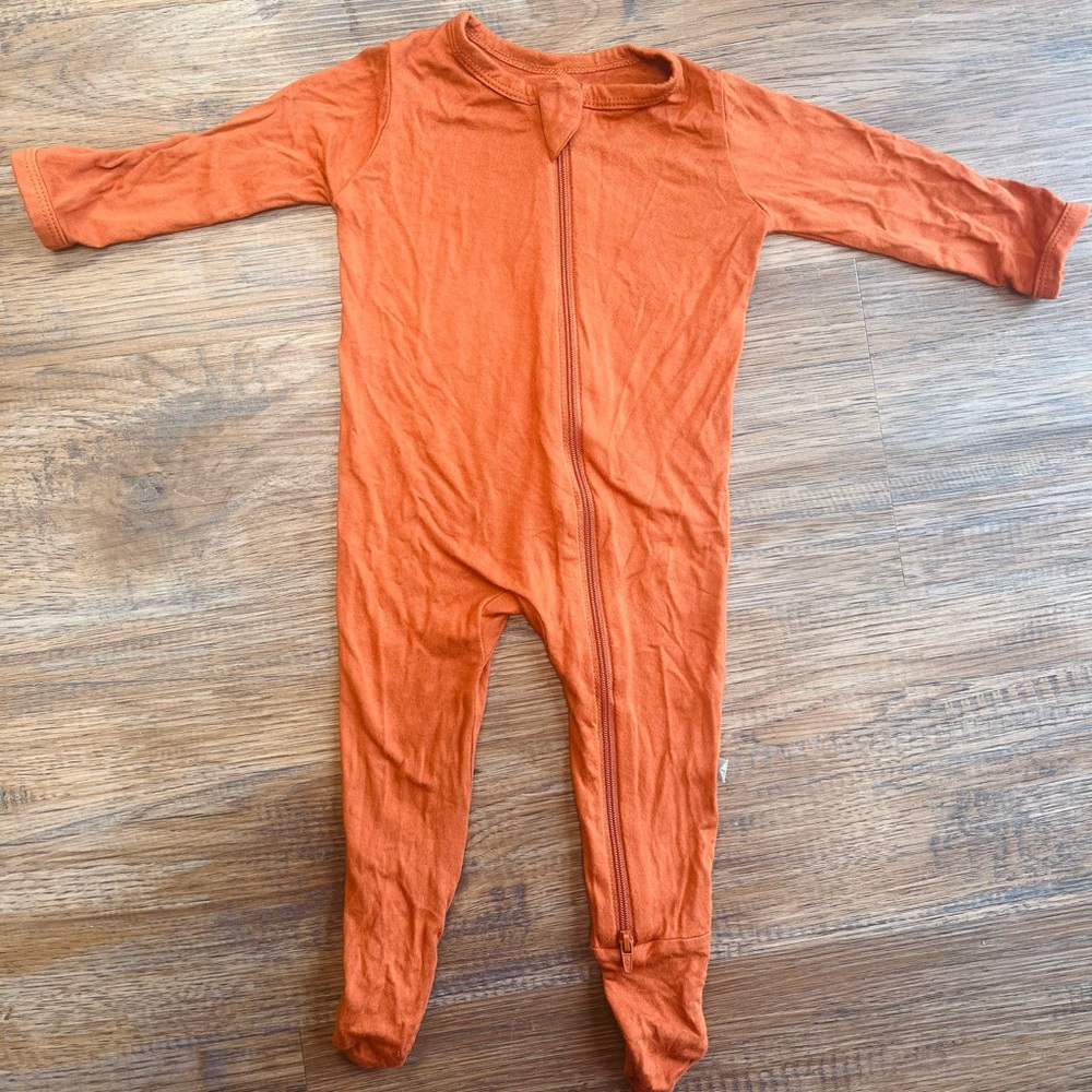 Kyte BABY Zippered Footie in Rust (earthy orange-brown) Color - Picture 1 of 7